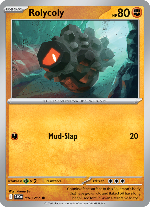 Rolycoly (Energy Symbol Pattern) #118/217 | Ascended Heroes | Pokémon TCG