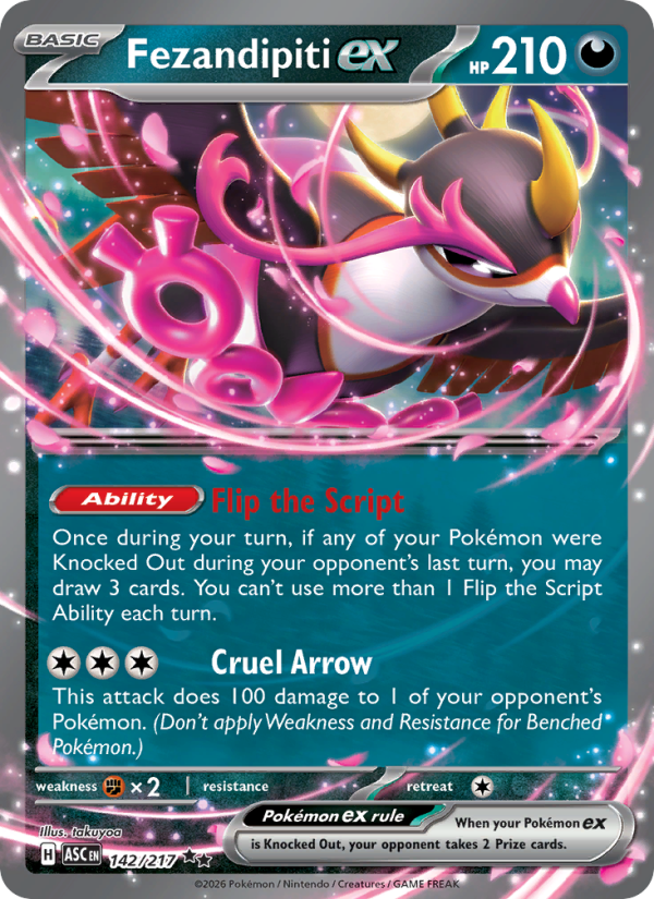 Fezandipiti ex #142/217 | Ascended Heroes | Pokémon TCG