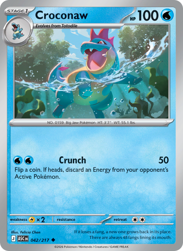 Croconaw (Energy Symbol Pattern) #042/217 | Ascended Heroes | Pokémon TCG