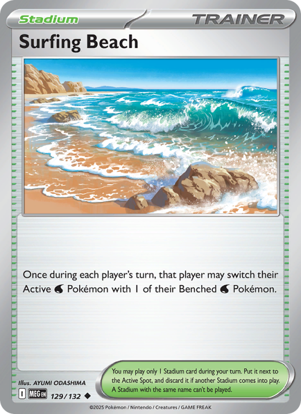 Surfing Beach #129/132 | Mega Evolution | Pokémon TCG