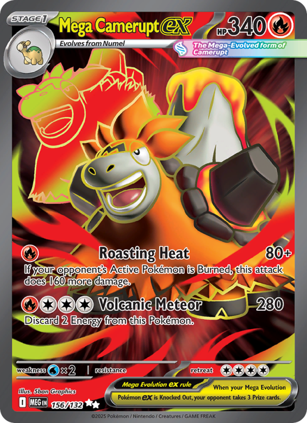 Mega Camerupt ex #156/132 | Mega Evolution | Pokémon TCG