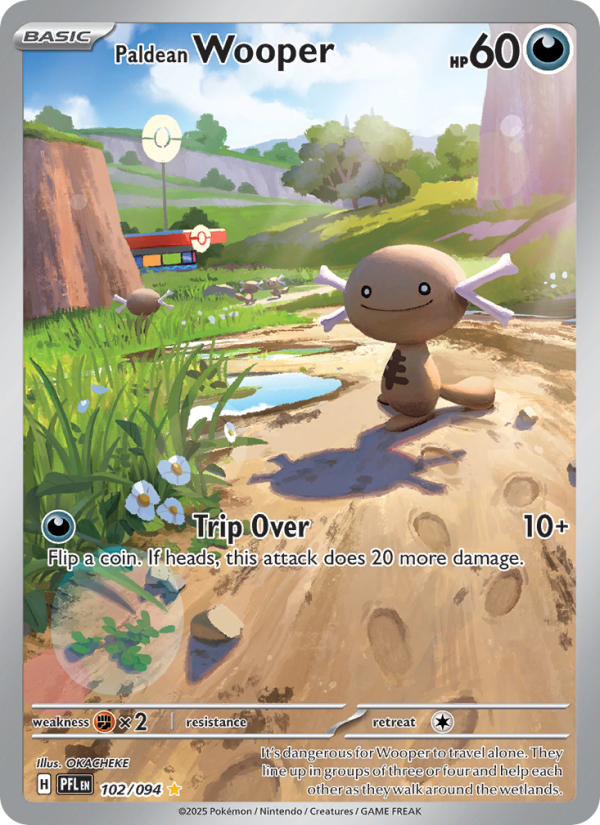 Paldean Wooper #102/094 | Phantasmal Flames | Pokémon TCG