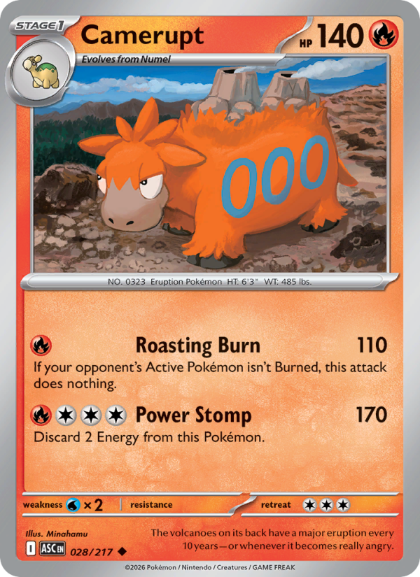 Camerupt (Quick Ball) #028/217 | Ascended Heroes | Pokémon TCG