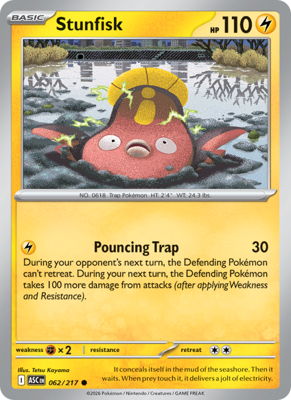 Stunfisk (Quick Ball) #062/217 | Ascended Heroes | Pokémon TCG