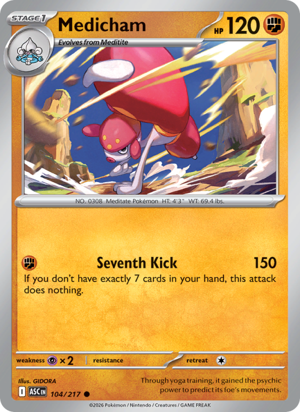 Medicham (Energy Symbol Pattern) #104/217 | Ascended Heroes | Pokémon TCG