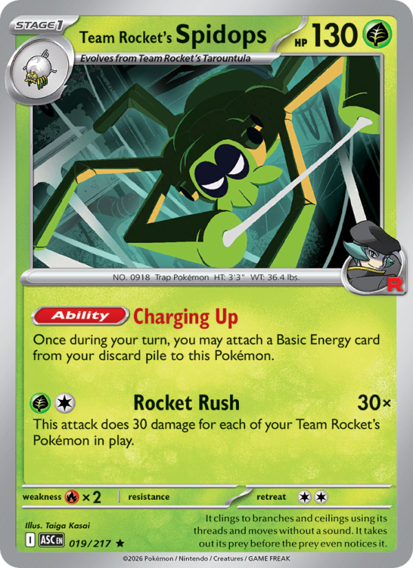 Team Rocket's Spidops #019/217 | Ascended Heroes | Pokémon TCG