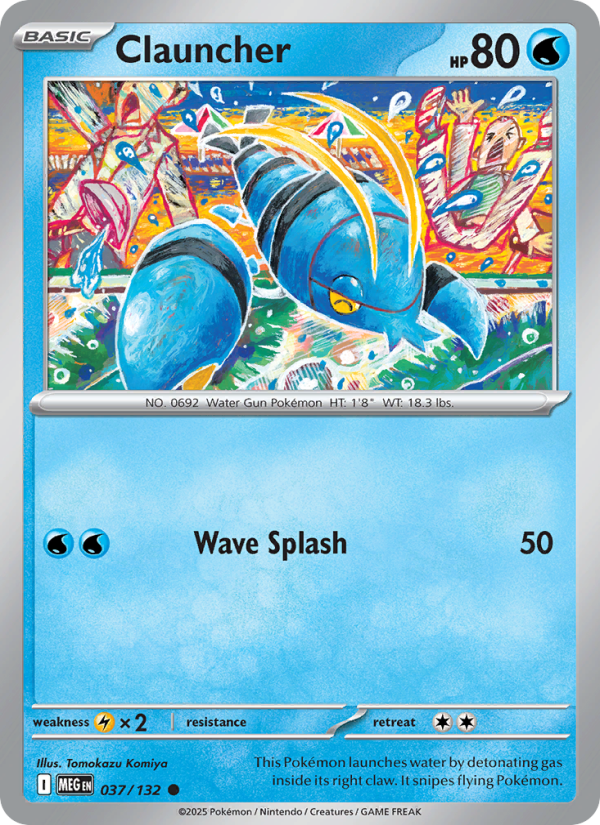 Clauncher #037/132 | Mega Evolution | Pokémon TCG