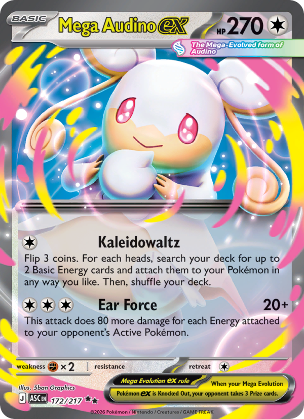 Mega Audino ex #172/217 | Ascended Heroes | Pokémon TCG