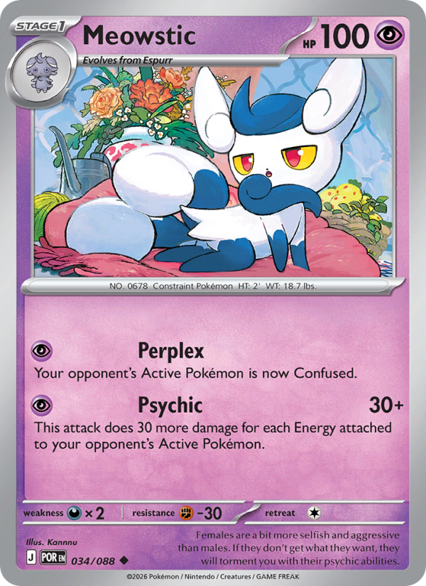 Meowstic #034/088 | Perfect Order | Pokémon TCG
