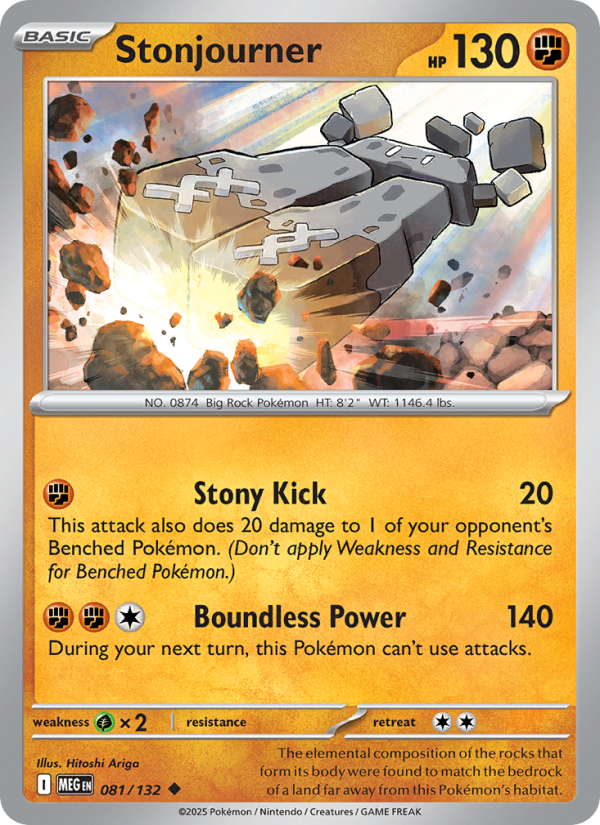 Stonjourner #081/132 | Mega Evolution | Pokémon TCG