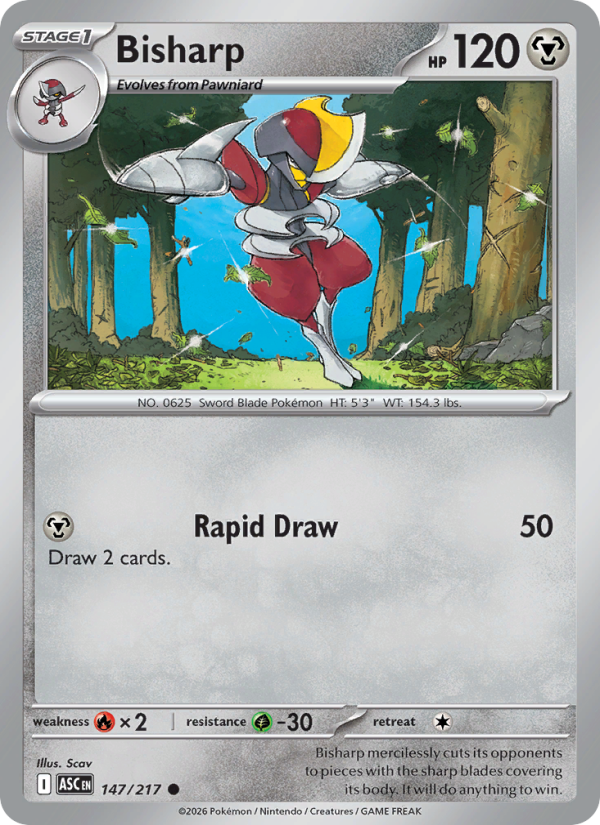 Bisharp (Quick Ball) #147/217 | Ascended Heroes | Pokémon TCG