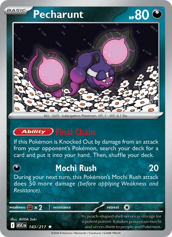Pecharunt #143/217 | Ascended Heroes | Pokémon TCG