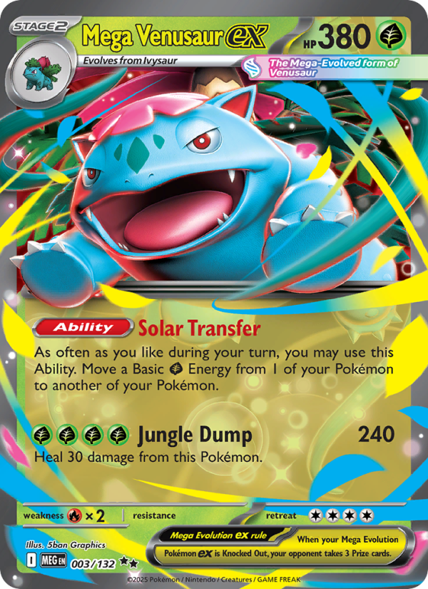 Mega Venusaur ex #003/132 | Mega Evolution | Pokémon TCG