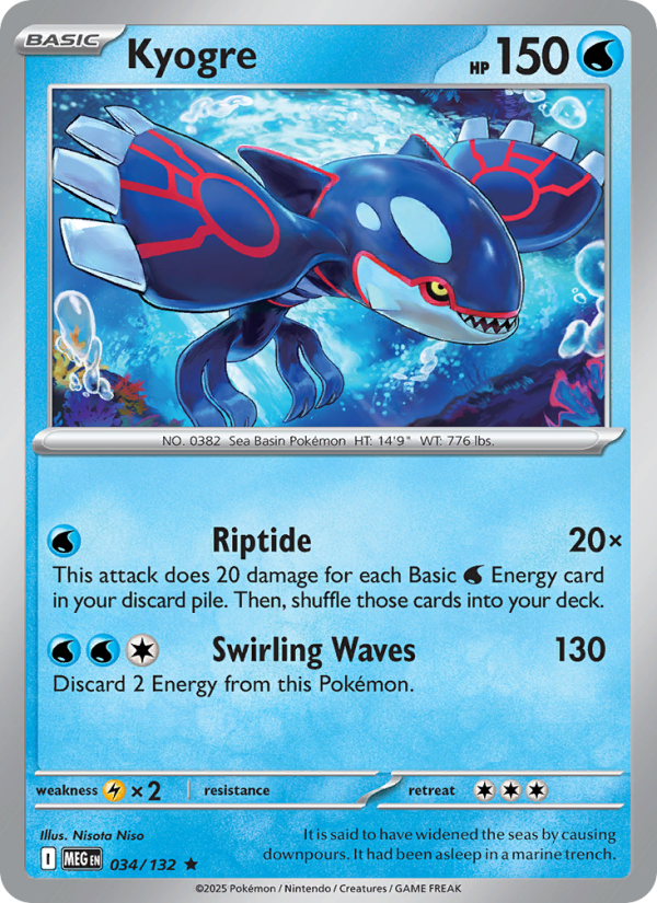 Kyogre #034/132 | Mega Evolution | Pokémon TCG