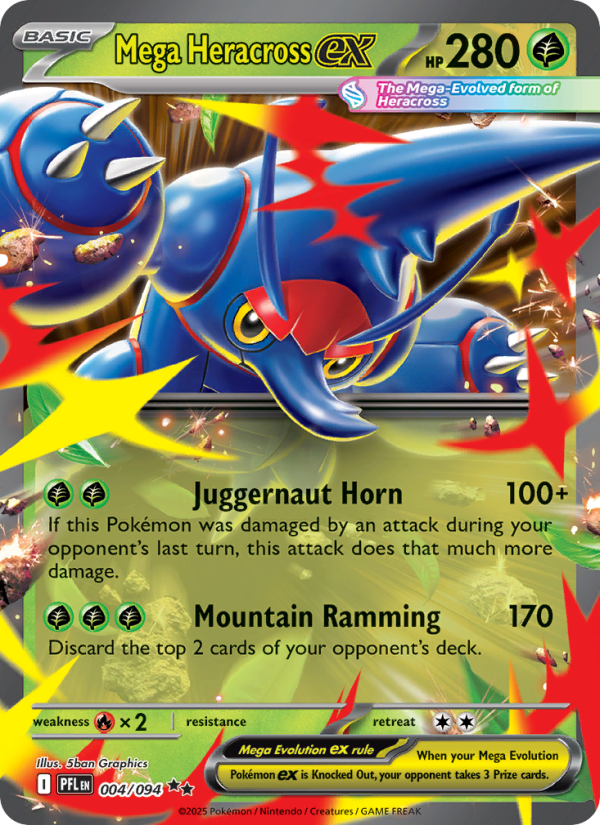 Mega Heracross ex #004/094 | Phantasmal Flames | Pokémon TCG