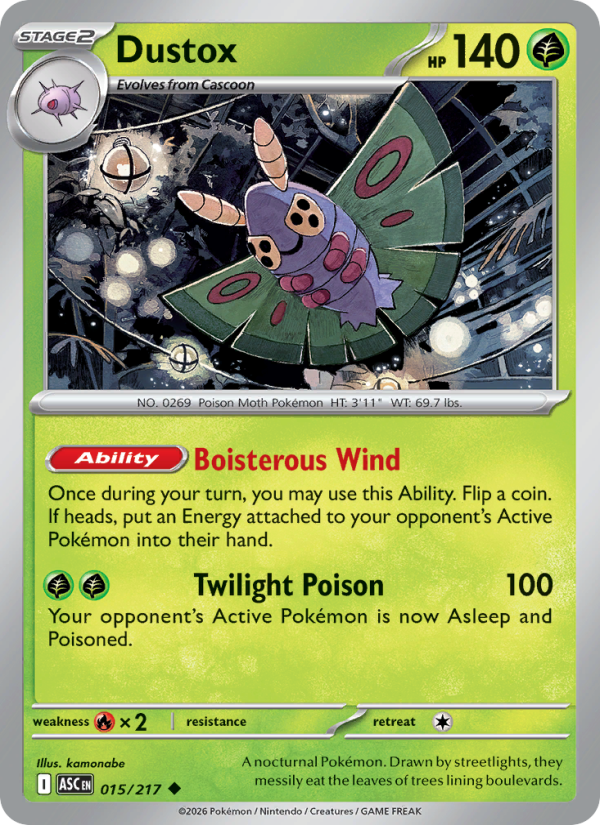 Dustox (Love Ball) #015/217 | Ascended Heroes | Pokémon TCG