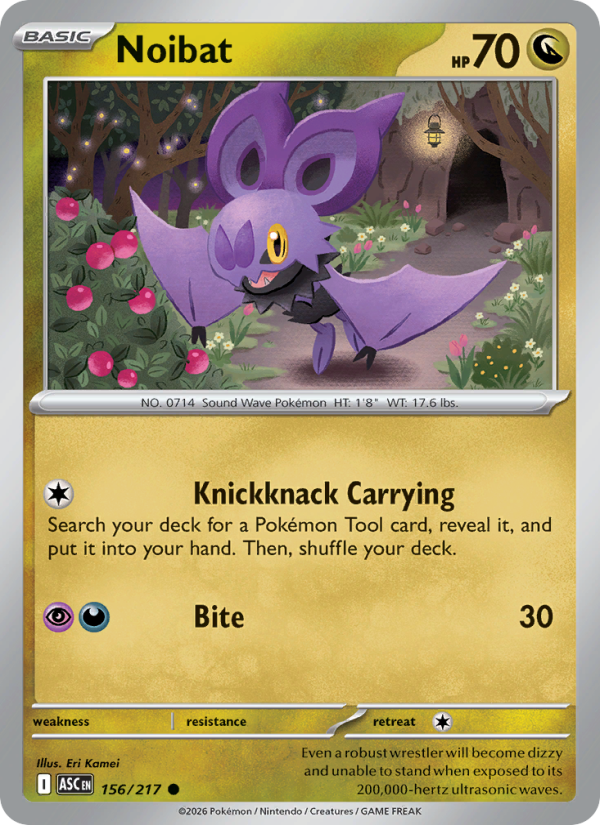 Noibat (Friend Ball) #156/217 | Ascended Heroes | Pokémon TCG