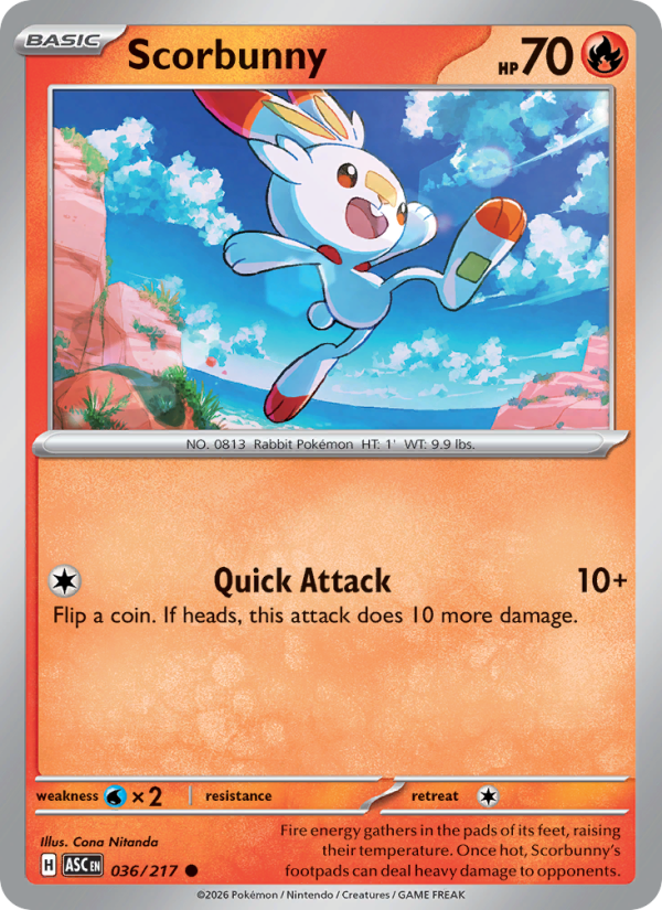 Scorbunny (Friend Ball) #036/217 | Ascended Heroes | Pokémon TCG