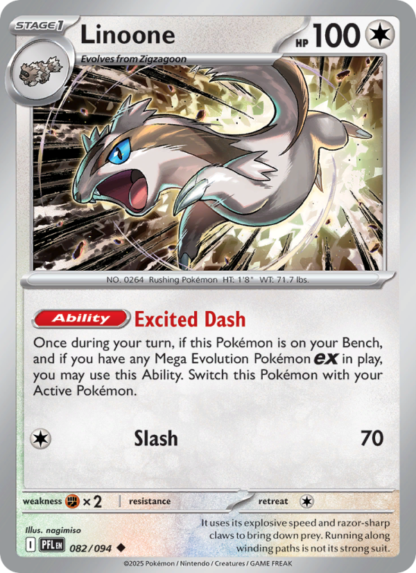 Linoone #082/094 | Phantasmal Flames | Pokémon TCG