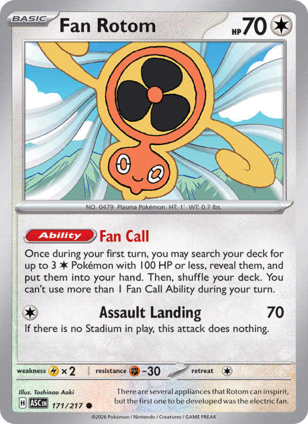 Fan Rotom (Energy Symbol Pattern) #171/217 | Ascended Heroes | Pokémon TCG