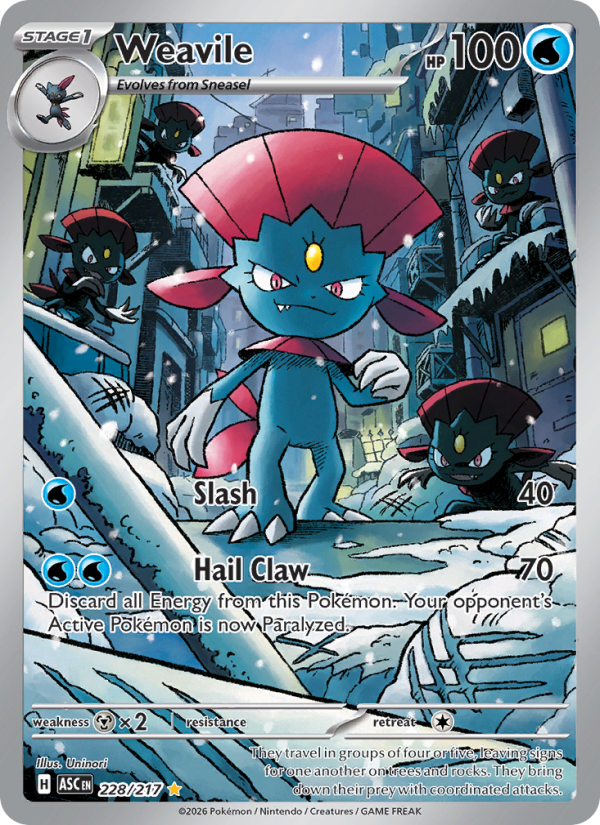 Weavile #228/217 | Ascended Heroes | Pokémon TCG