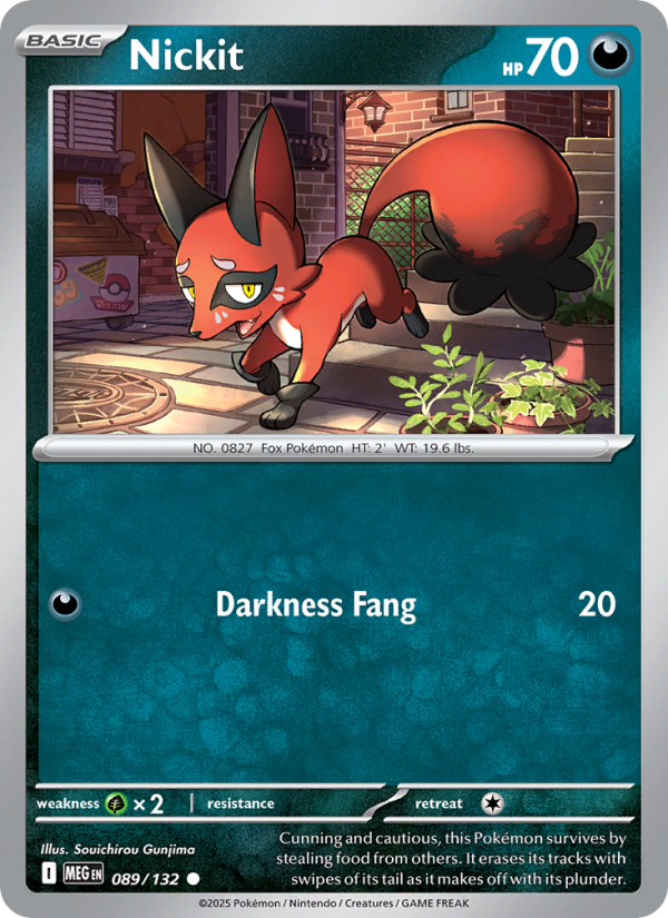 Nickit #089/132 | Mega Evolution | Pokémon TCG