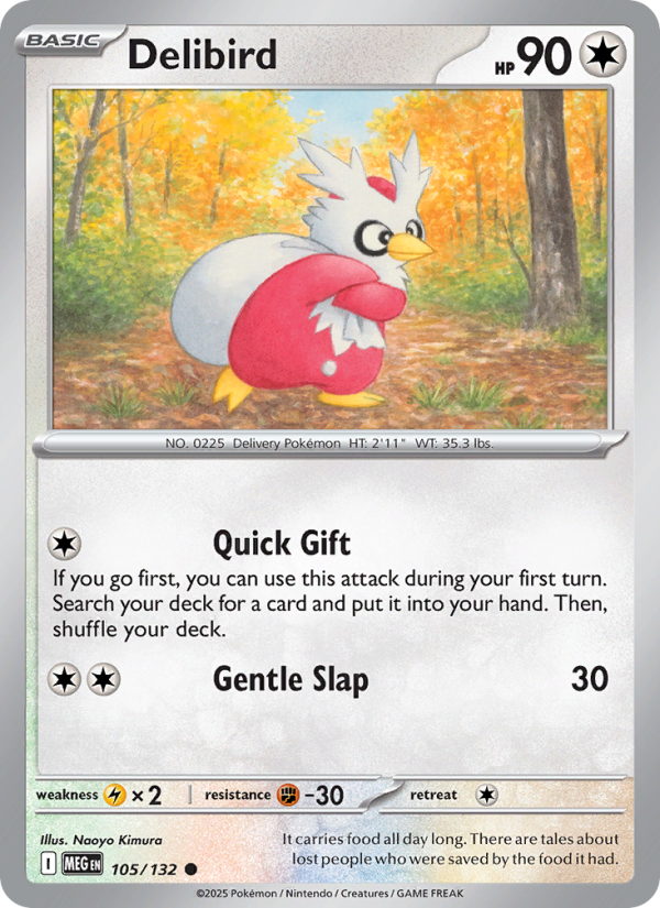 Delibird #105/132 | Mega Evolution | Pokémon TCG