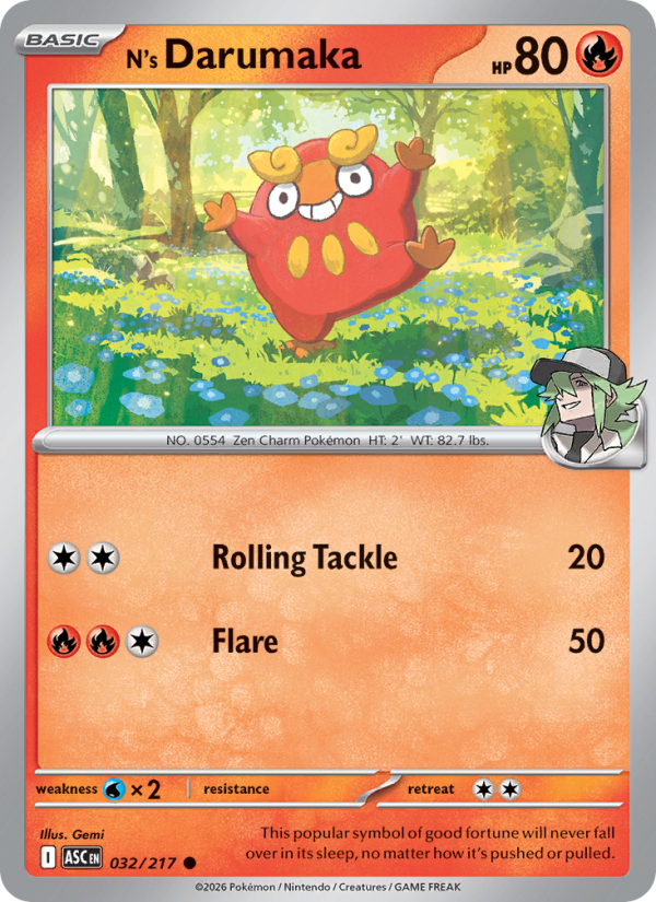 N's Darumaka #032/217 | Ascended Heroes | Pokémon TCG