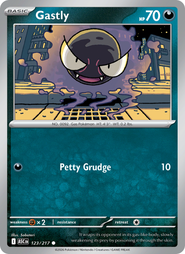 Gastly #123/217 | Ascended Heroes | Pokémon TCG