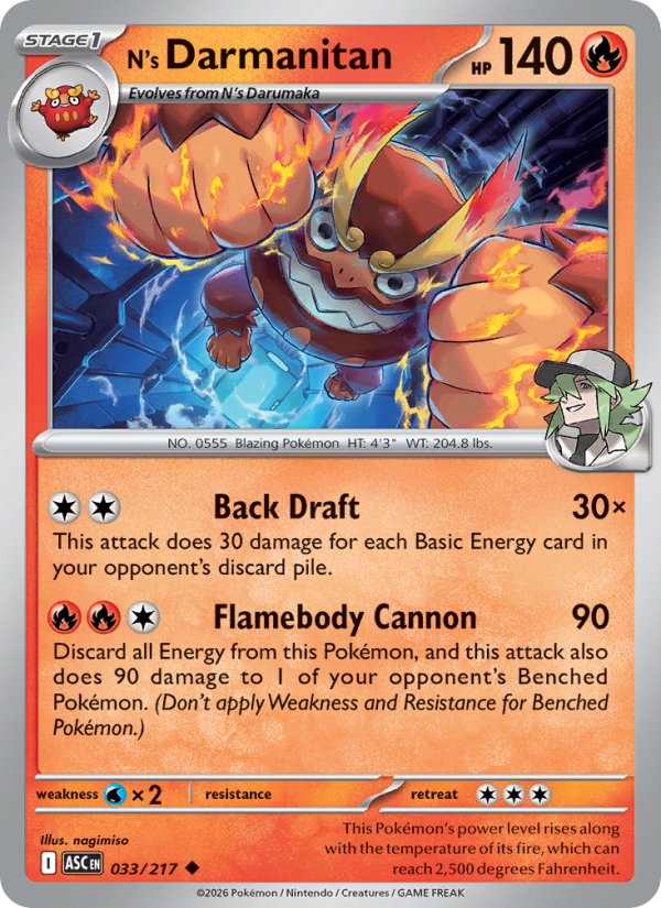 N's Darmanitan #033/217 | Ascended Heroes | Pokémon TCG