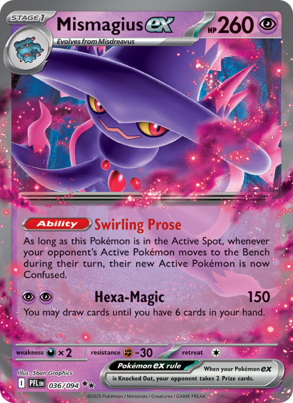 Mismagius ex #036/094 | Phantasmal Flames | Pokémon TCG