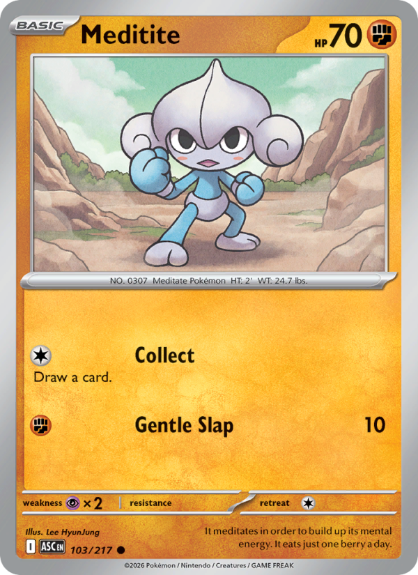 Meditite #103/217 | Ascended Heroes | Pokémon TCG