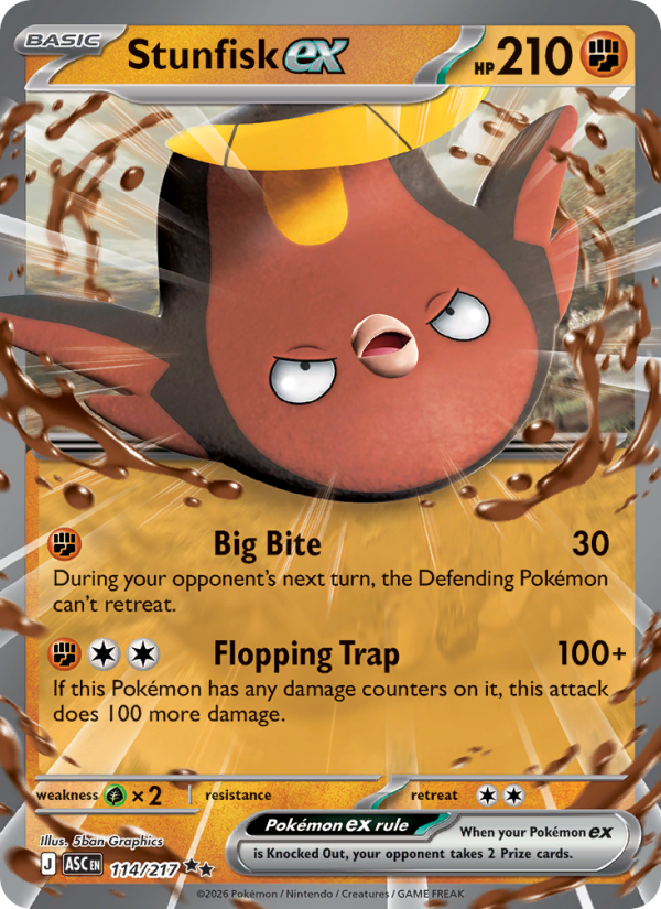 Stunfisk ex #114/217 | Ascended Heroes | Pokémon TCG