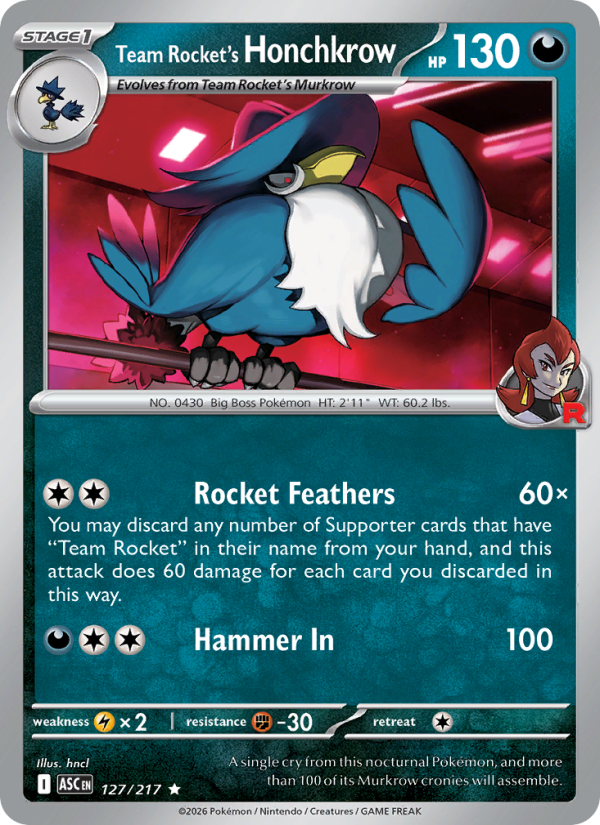 Team Rocket's Honchkrow #127/217 | Ascended Heroes | Pokémon TCG
