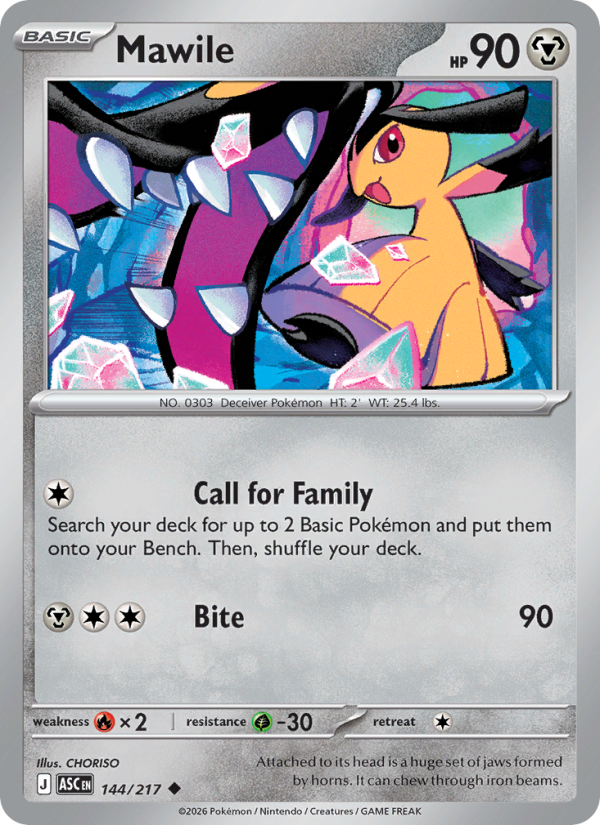 Mawile (Energy Symbol Pattern) #144/217 | Ascended Heroes | Pokémon TCG
