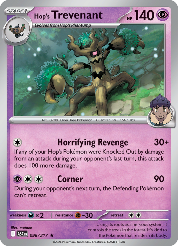 Hop's Trevenant (Poke Ball) #096/217 | Ascended Heroes | Pokémon TCG