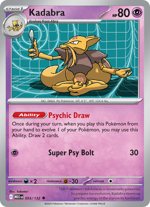 Kadabra #055/132 | Mega Evolution | Pokémon TCG