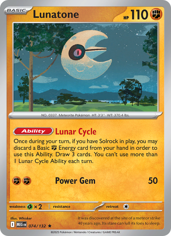 Lunatone #074/132 | Mega Evolution | Pokémon TCG