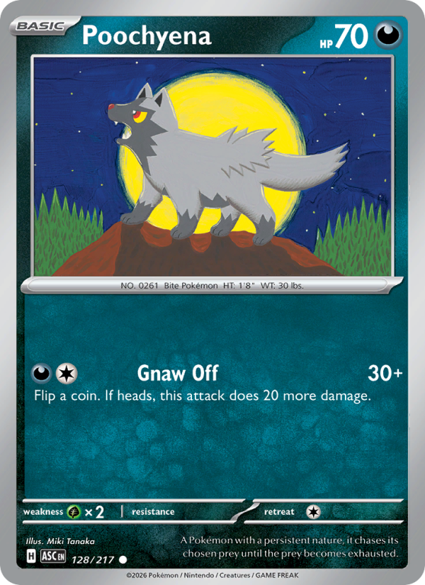 Poochyena (Energy Symbol Pattern) #128/217 | Ascended Heroes | Pokémon TCG