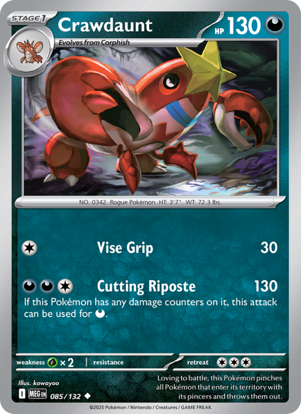 Crawdaunt #085/132 | Mega Evolution | Pokémon TCG