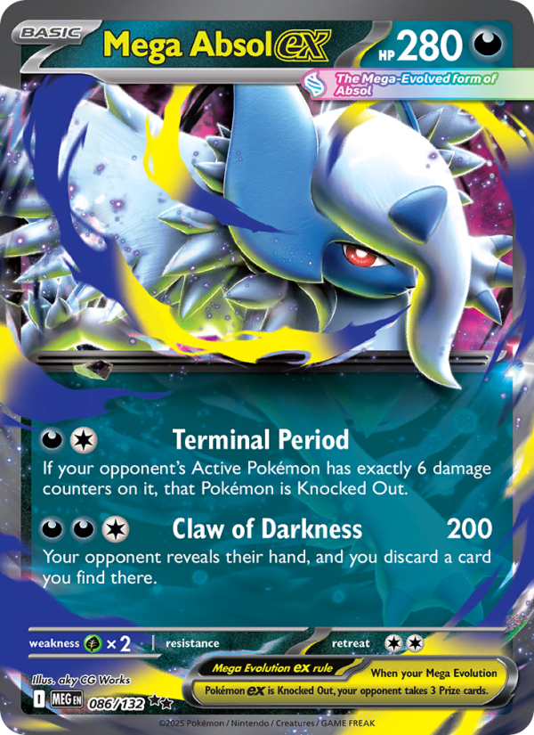 Mega Absol ex #086/132 | Mega Evolution | Pokémon TCG