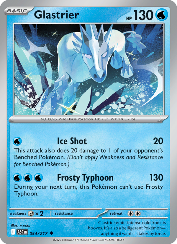 Glastrier (Friend Ball) #054/217 | Ascended Heroes | Pokémon TCG