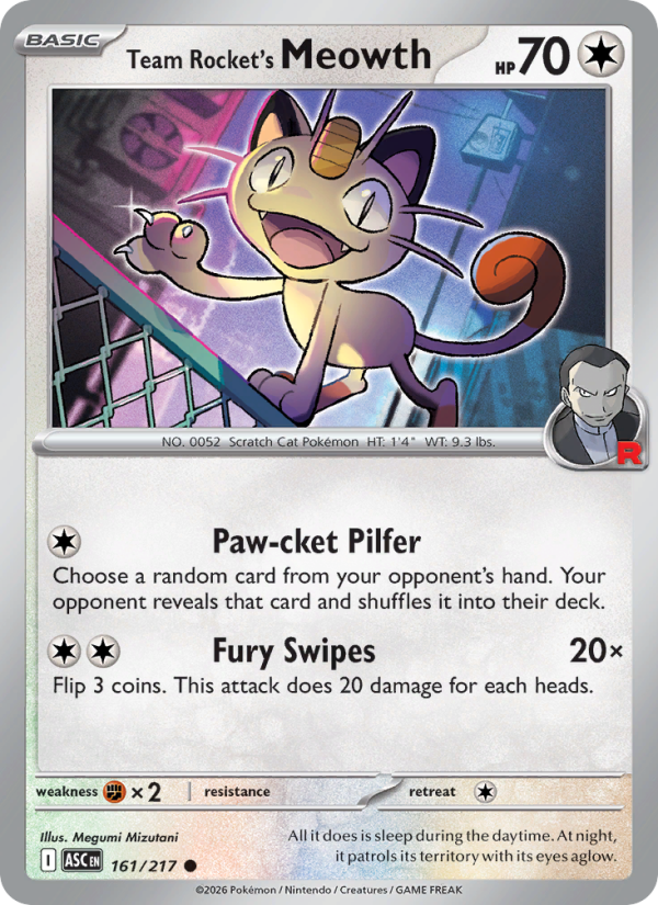 Team Rocket's Meowth #161/217 | Ascended Heroes | Pokémon TCG