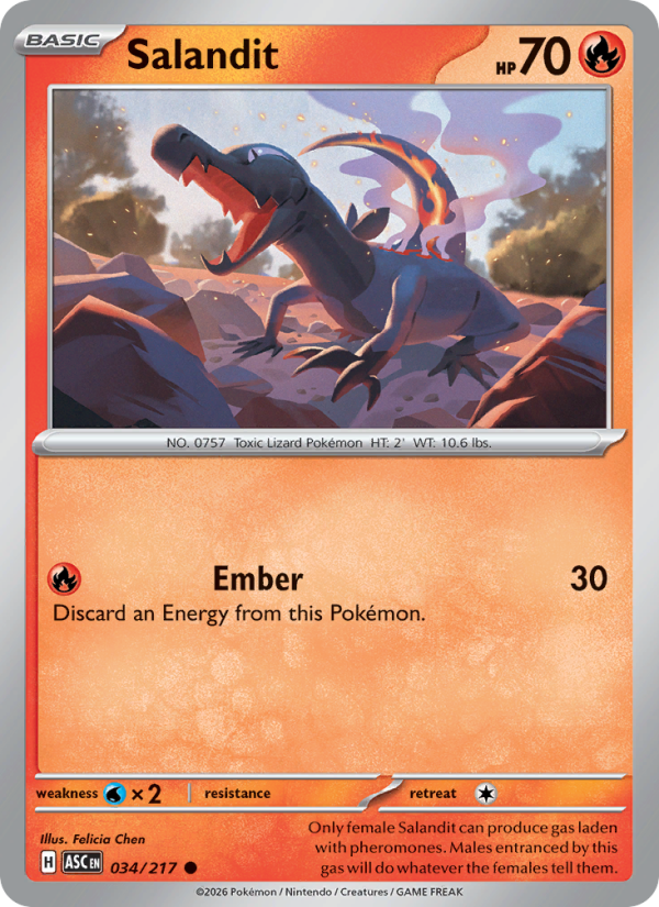 Salandit (Energy Symbol Pattern) #034/217 | Ascended Heroes | Pokémon TCG
