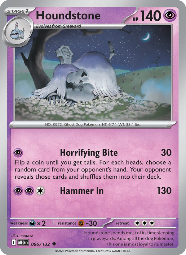 Houndstone #066/132 | Mega Evolution | Pokémon TCG