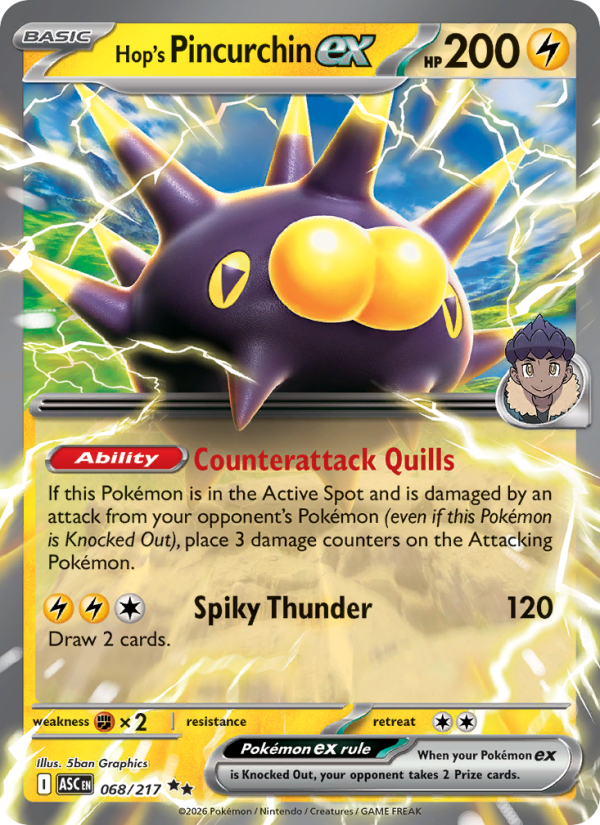 Hop's Pincurchin ex #068/217 | Ascended Heroes | Pokémon TCG