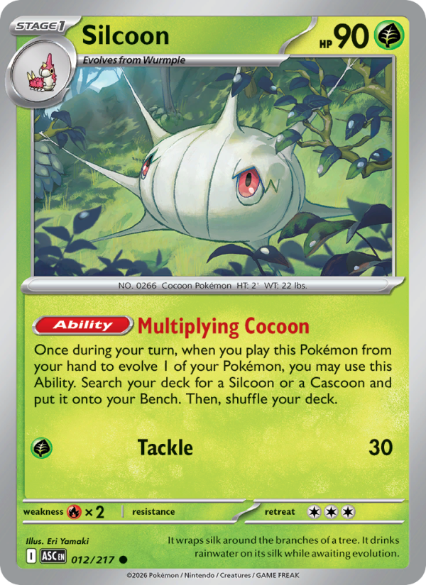 Silcoon (Energy Symbol Pattern) #012/217 | Ascended Heroes | Pokémon TCG