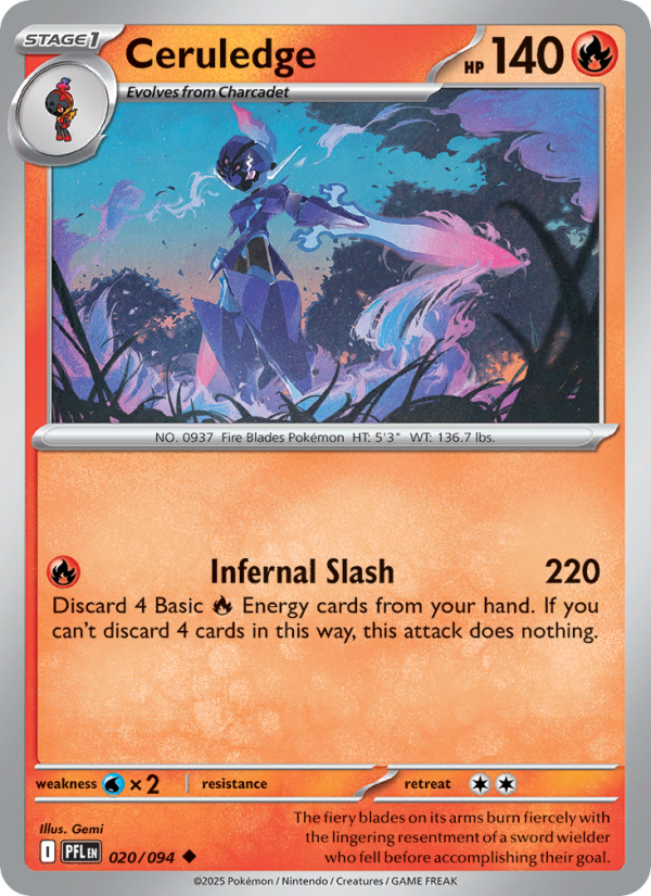 Ceruledge #020/094 | Phantasmal Flames | Pokémon TCG