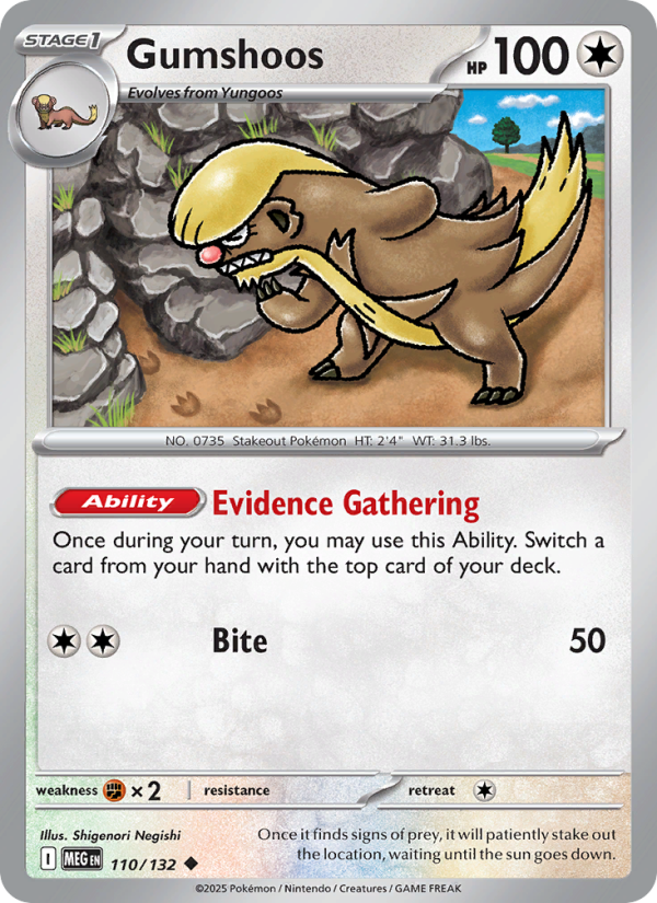 Gumshoos #110/132 | Mega Evolution | Pokémon TCG