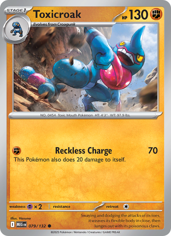 Toxicroak #079/132 | Mega Evolution | Pokémon TCG